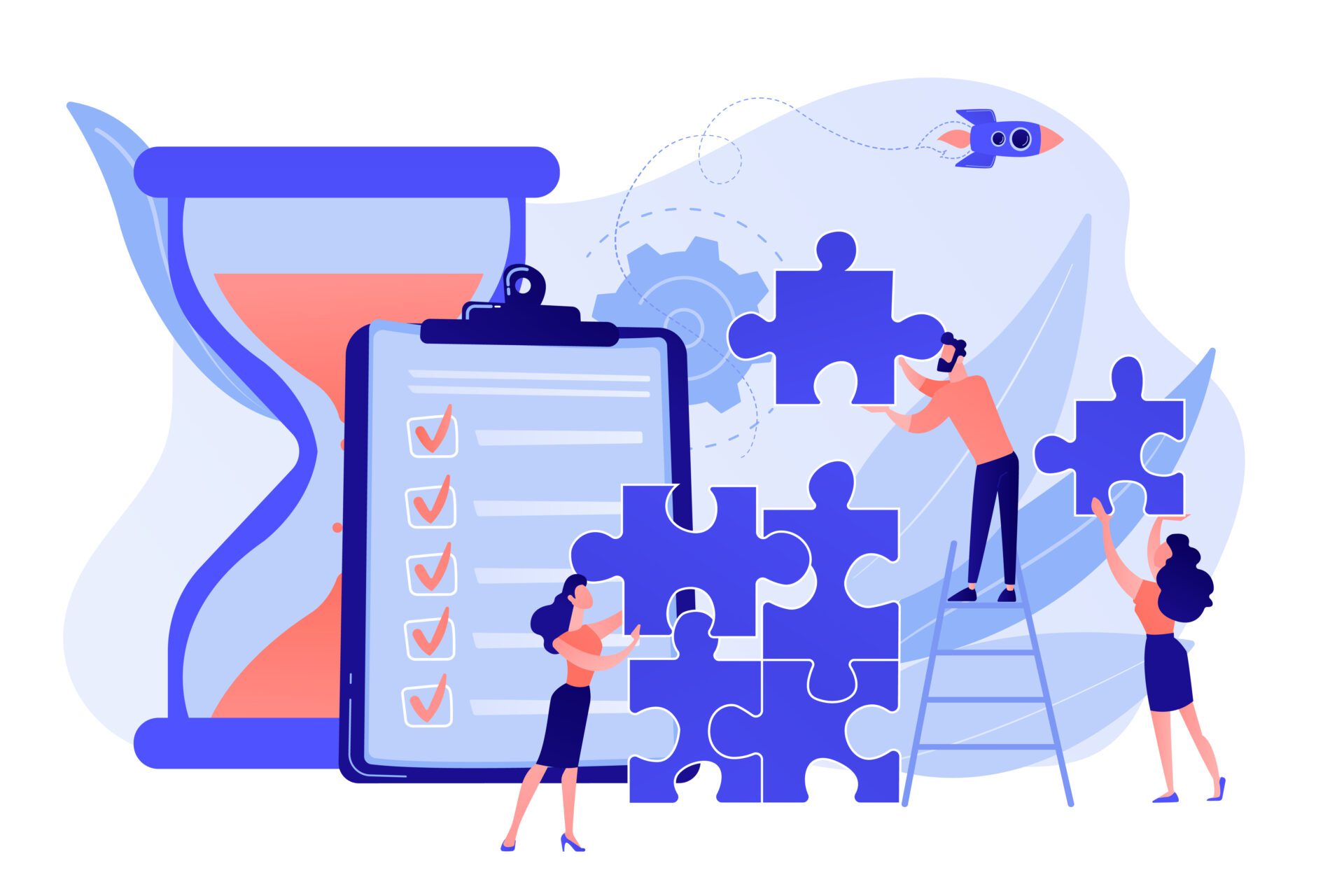 Project delivery concept vector illustration
